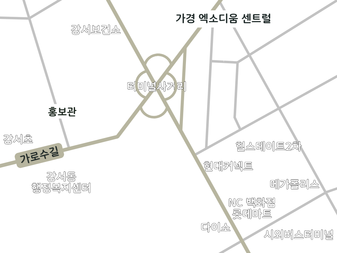 가경동 센트럴플래티넘 모델하우스 약도