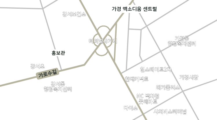 가경 엑소디움센트럴 사업지 및 홍보관 약도